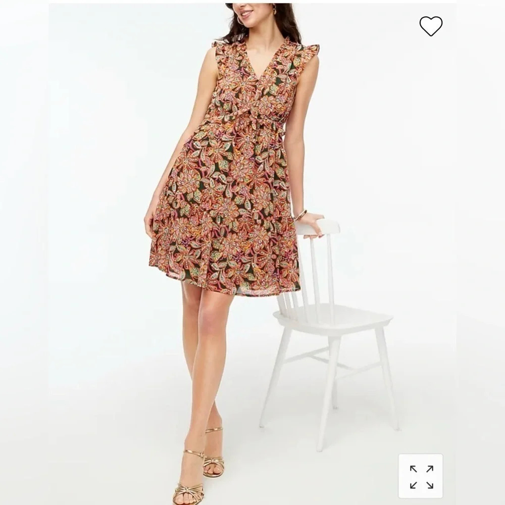 NWT J.crew v neck flutter sleeve mini 
Size 10